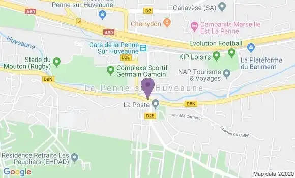 Localisation Banque Populaire Agence de La Penne sur Huveaune