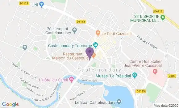 Localisation Société Générale Agence de Castelnaudary