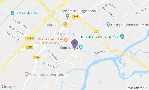 Localisation Banque Populaire Agence de Benfeld