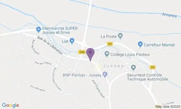 Localisation Banque Populaire Agence de Jussey