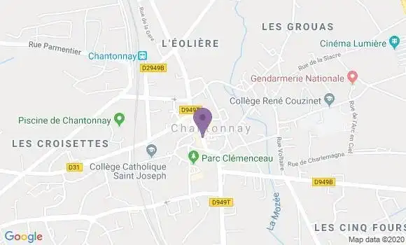 Localisation Banque Populaire Agence de Chantonnay