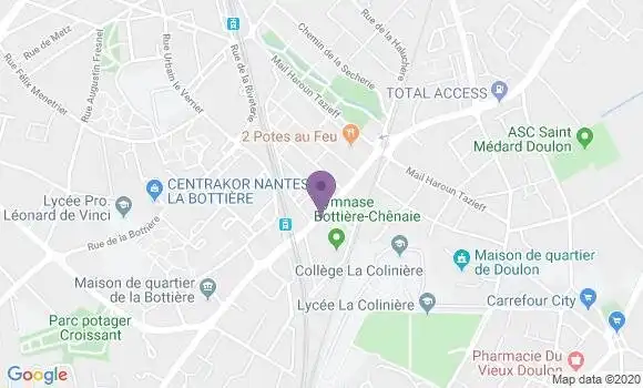 Localisation Crédit Agricole Agence de Nantes Chenaie