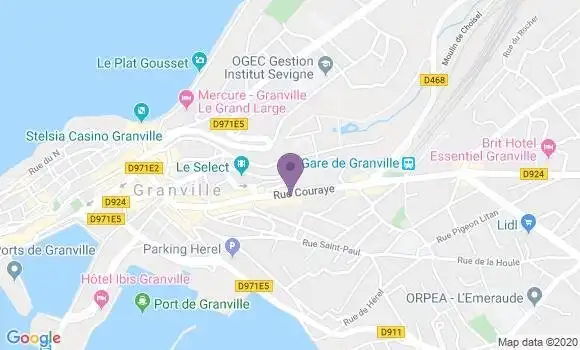 Localisation BNP Paribas Agence de Granville