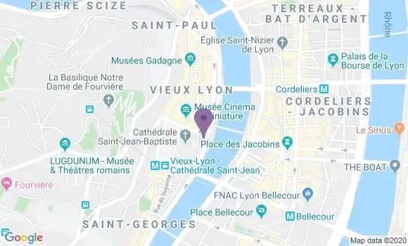 Localisation Banque Postale Agence de Lyon Saint Jean