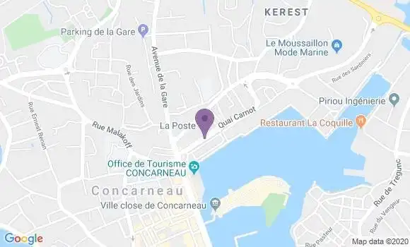 Localisation CIC Agence de Concarneau