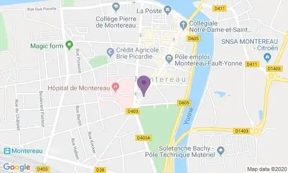 Localisation CIC Agence de Montereau Fault Yonne