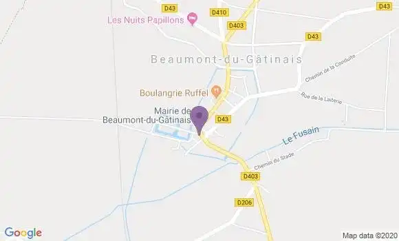 Localisation Beaumont du Gatinais Bp - 77890