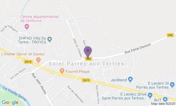 Localisation Saint Parres les Moissons Bp - 10800