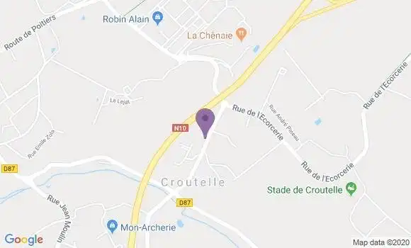 Localisation Croutelle Ap - 86240