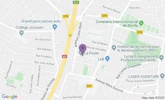 Informations Sur La Poste De Bondy La Noue Caillet 93140