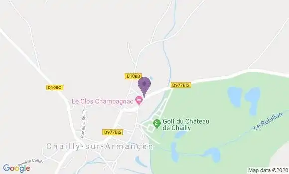 Localisation Chailly sur Armancon Bp - 21320