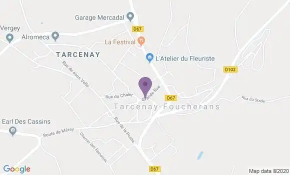Localisation Tarcenay Ap - 25620