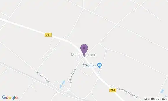 Localisation Migneres Ap - 45490