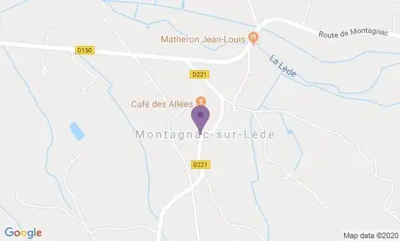 Localisation Montagnac sur Lede Ap - 47150
