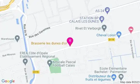 Localisation Brasserie Les Dunes d